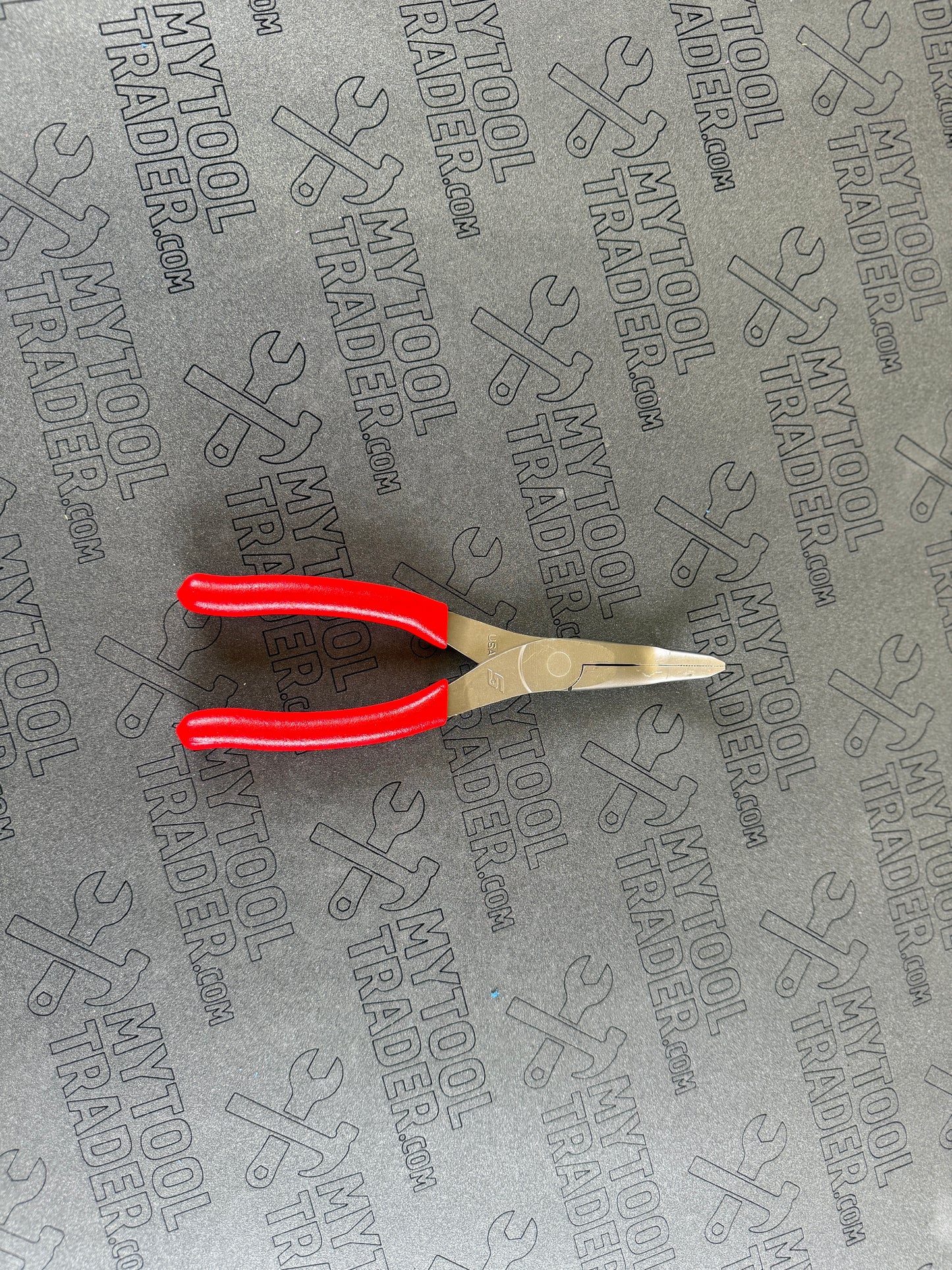 7" Talon Grip™ 35° Bent Needle Nose Pliers (Red)