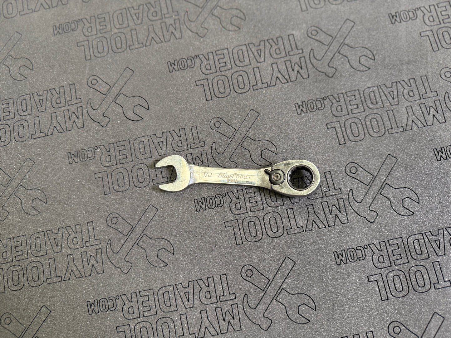 1/2" 12-Point SAE 15° Offset Short Ratcheting Box/Open-End Wrench (Blue-Point®)-Pre Loved