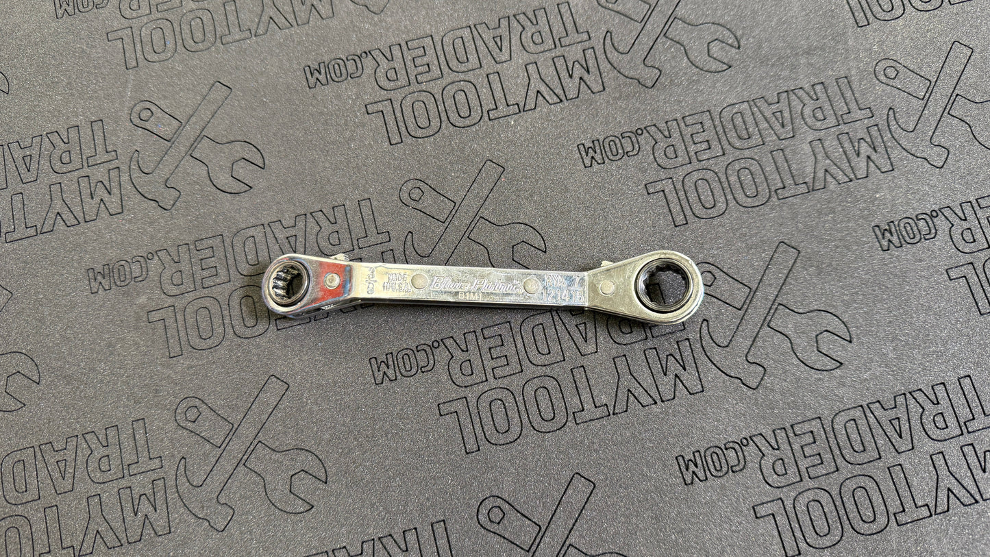 3/8–7/16" 12-Point SAE 25° Offset Ratcheting Box Wrench (Blue-Point®) Pre Loved