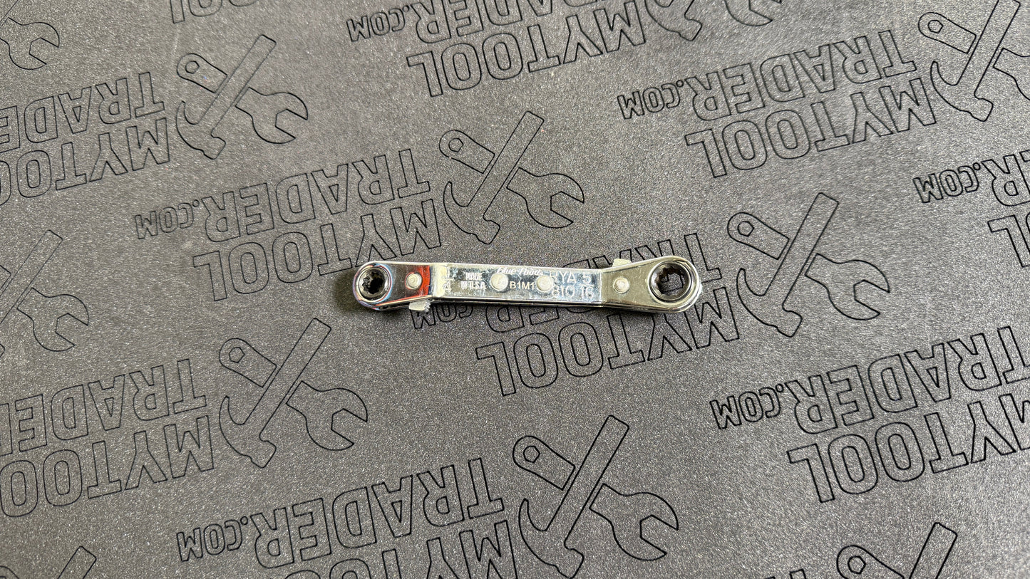 1/4–5/16" 12-Point SAE 25° Offset Ratcheting Box Wrench (Blue-Point®)- Pre Loved