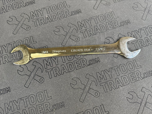 3/4–13/16" SAE 15° Offset Low Torque Slimline Open-End Wrench