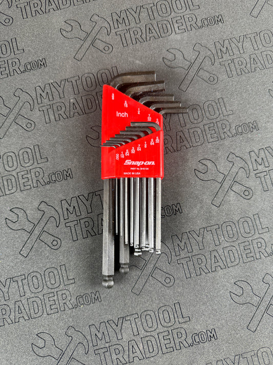 13 pc SAE L-Shaped Ball Hex Wrench Set (0.05-3/8")