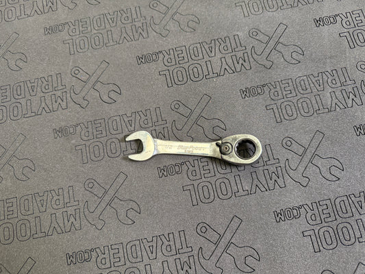 1/2" 12-Point SAE 15° Offset Short Ratcheting Box/Open-End Wrench (Blue-Point®)-Pre Loved