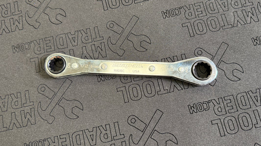 1/2–9/16" 12-Point SAE 0° Offset Ratcheting Box Wrench-Pre Loved