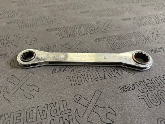 5/8–3/4" 12-Point SAE 0° Offset Ratcheting Box Wrench-Pre Loved