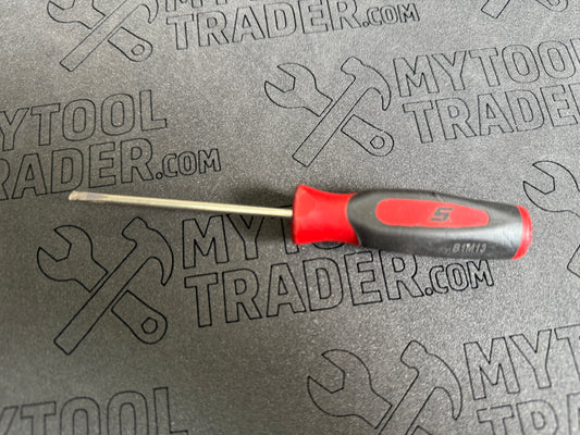 Flat Tip Instinct® Soft Grip Mini-Tip Screwdriver (Red)-Pre Loved